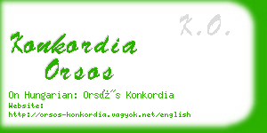 konkordia orsos business card